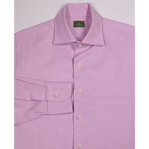 Sid Mashburn Men's Pink Cotton Slim Fit Dress Shirt (37) 14.5 XS